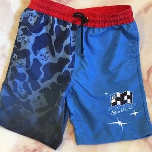 RIPNDIP  Mens Swim Trunks size Medium NWOT redBlue